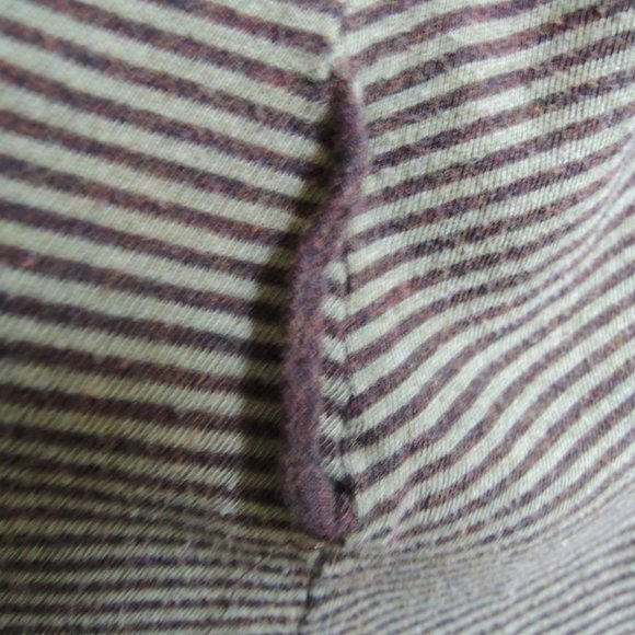 Splendid Green & Brown Striped Open Cotton Cardigan M - Picture 6 of 8